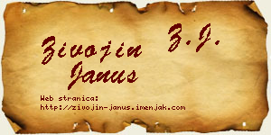 Živojin Janus vizit kartica